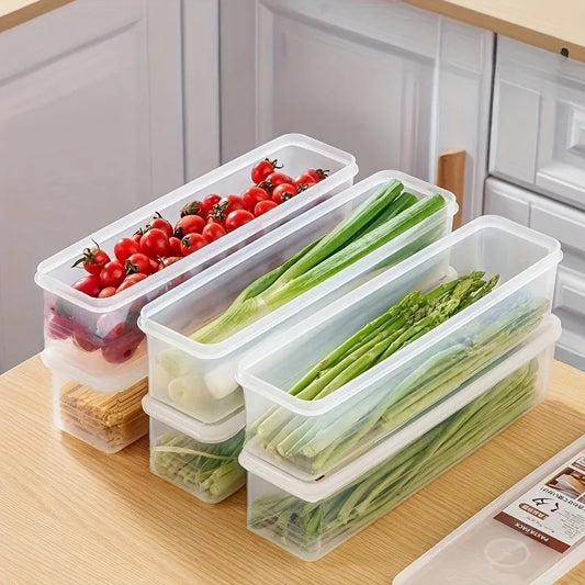 Long Rectangular Food Storage Containers Plastic Reusable Peaceful Pleasures Health and Wellness 4pcs