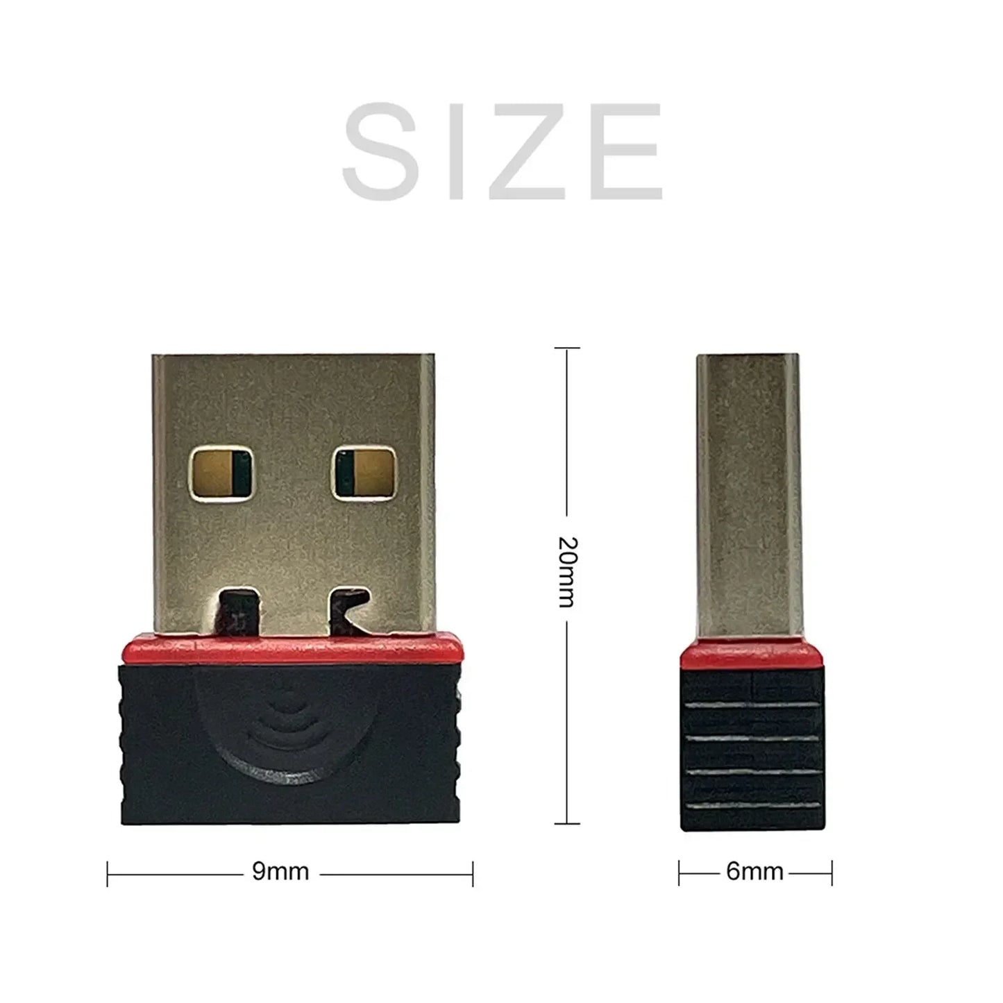 Mini USB WiFi 6 Adapter 2.4GHz Plug & Play – PC & Laptop