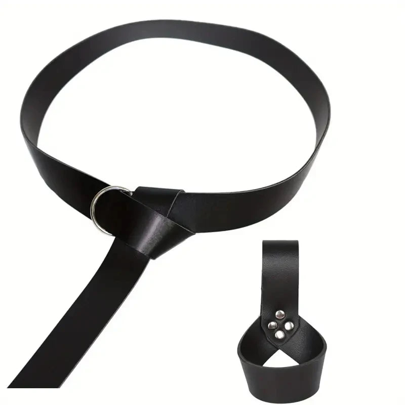 Viking Retro Leather Cosplay Belt Sword Case Aristocratic Halloween