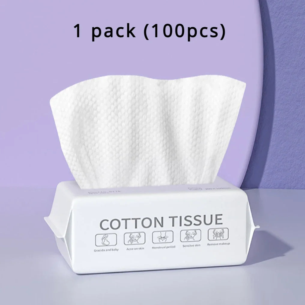 Disposable Cotton Face & Bath Towels 50/100 Pack – Soft & Thick