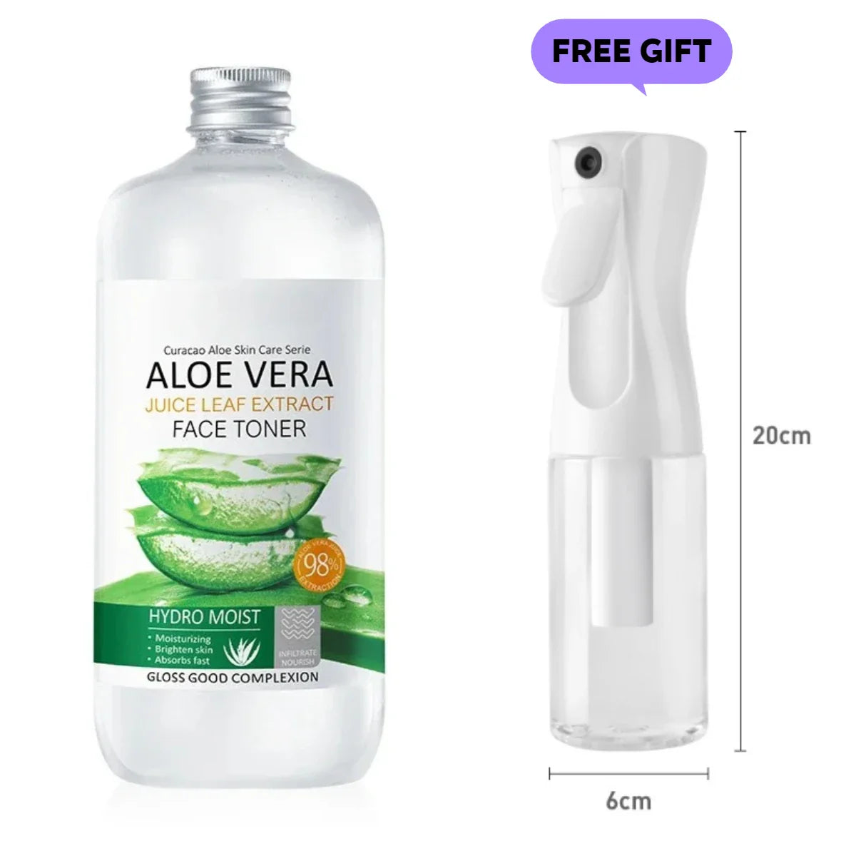 500ml Aloe Vera Facial Toner Hydrating Spray – Dry Skin