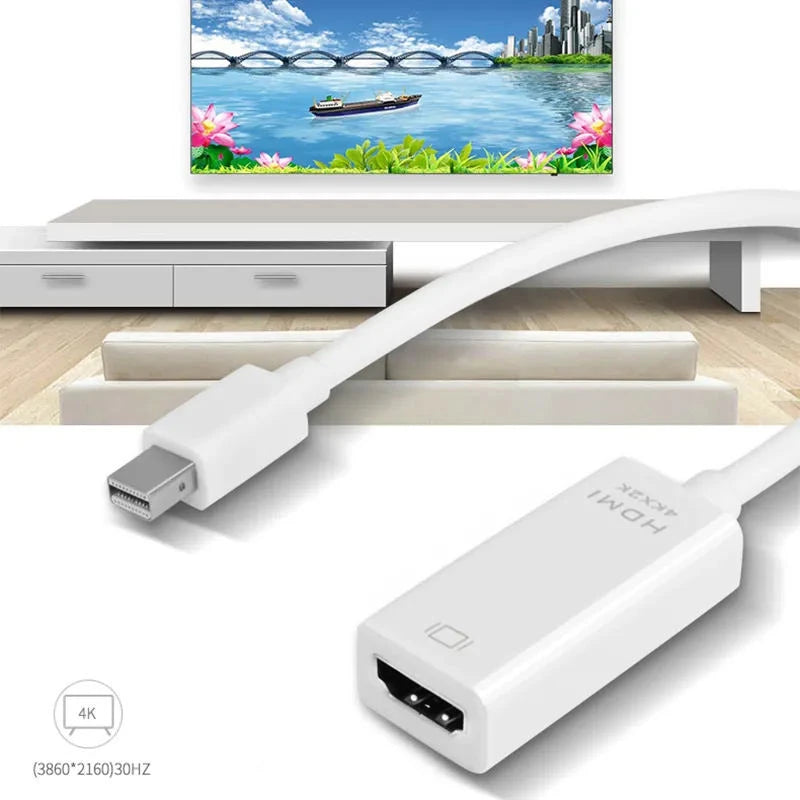 Mini Displayport To HDMI-compatible Cable 4K Adapter 1080P Mini DP Male to HDMI-compatible Female For Apple MacBook Air Pro Peaceful Pleasures Health and Wellness
