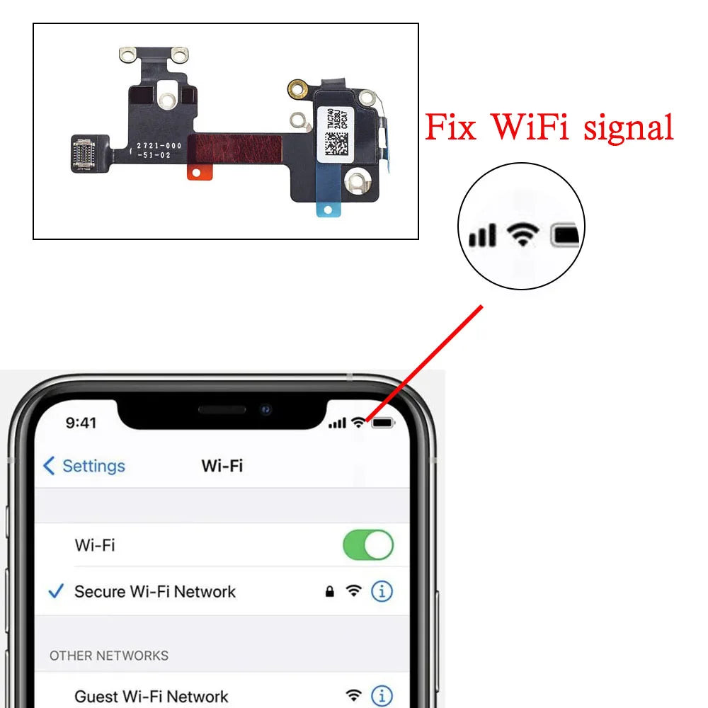 WiFi Antenna Signal Flex Cable for iPhone X XR XS XS Max