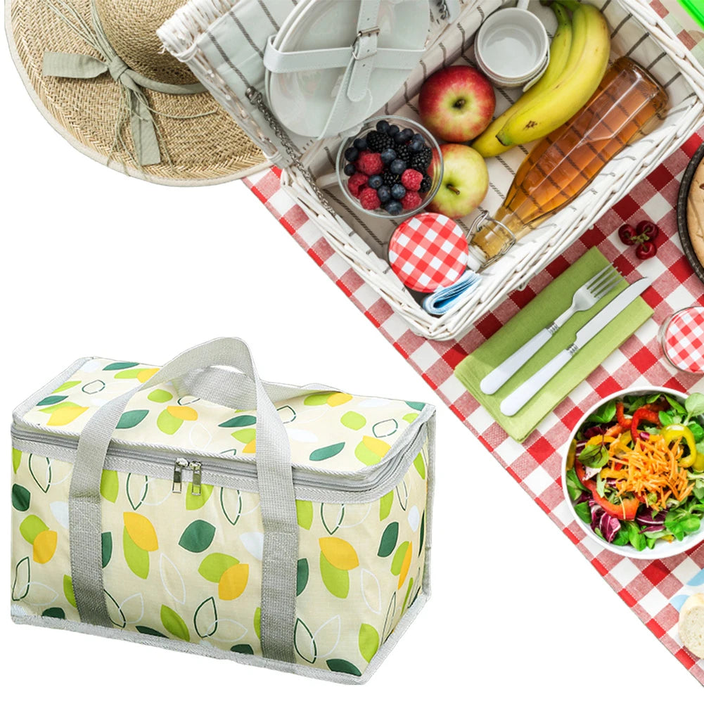 Checkered Picnic Insulated Lunch Bag – Large Capacity Waterproof Insulated Bag Peaceful Pleasures Health and Wellness