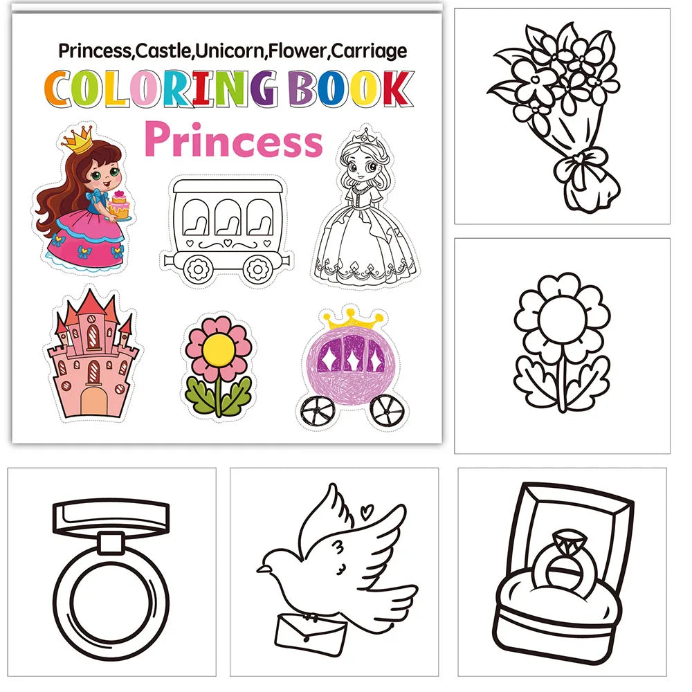 50 Mini Portable Doodle Books Student Decompression Coloring Various