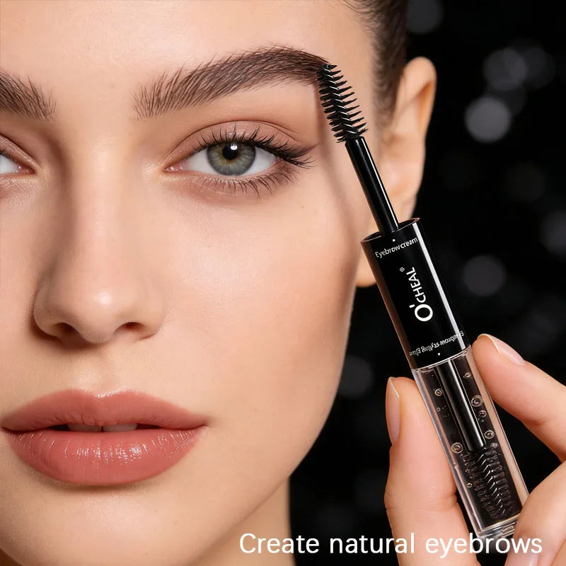 Dual-Head Waterproof Eyebrow Dye – Natural 3D Brow Cream