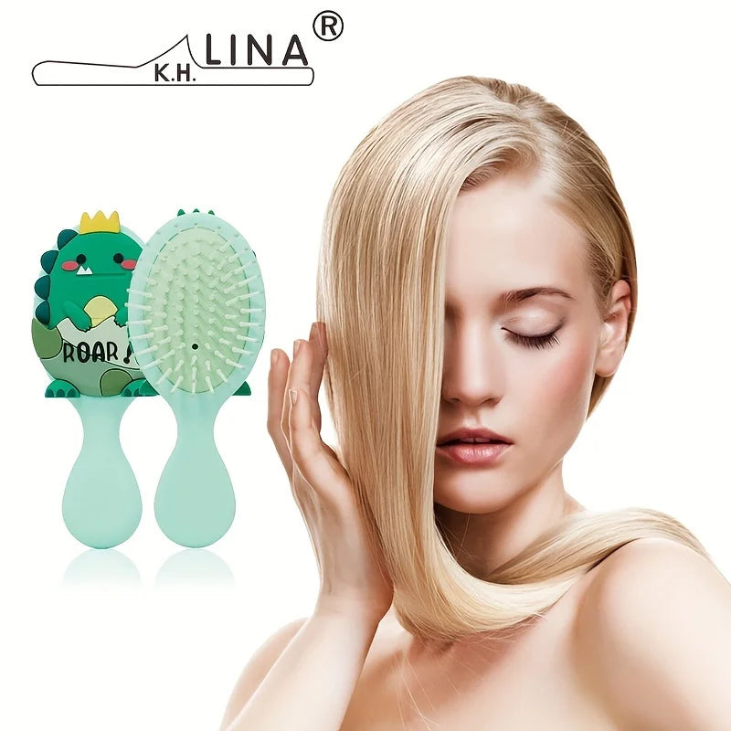 Dinosaur Mini Detangling Brush – Air Cushion Scalp Massager