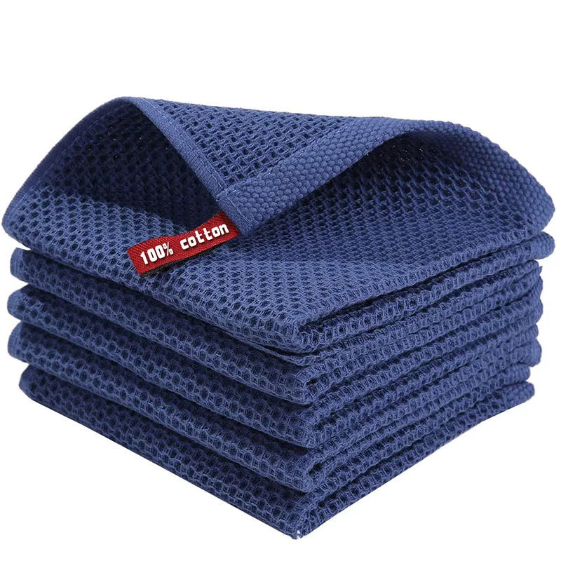 Honeycomb Cotton Dish Towels & Face Wash Cloths – 2-Pack