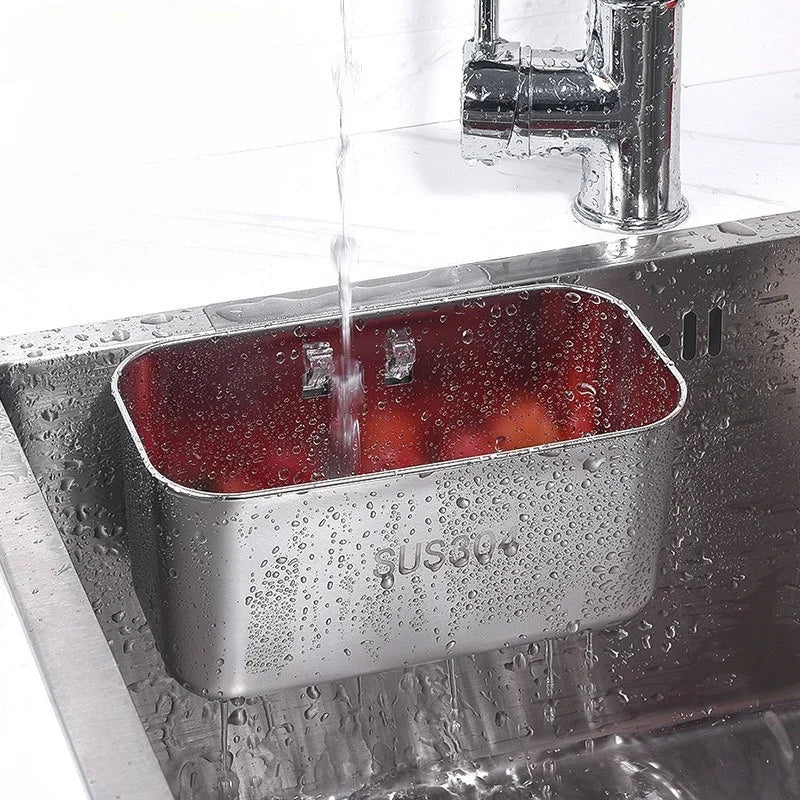 304 Stainless Steel Kitchen Sink Asphalt Basket Dishwasher Dishwasher Water Pool Hanging Garbage Filter Rack Filter Storage Rack Peaceful Pleasures Health and Wellness