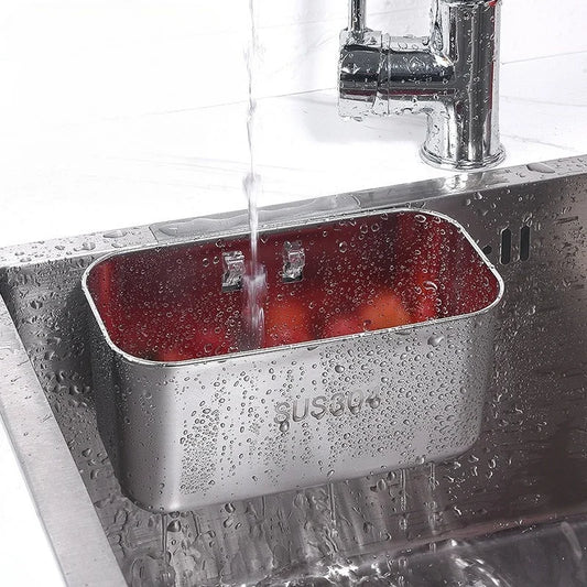 304 Stainless Steel Kitchen Sink Asphalt Basket Dishwasher Dishwasher Water Pool Hanging Garbage Filter Rack Filter Storage Rack Peaceful Pleasures Health and Wellness