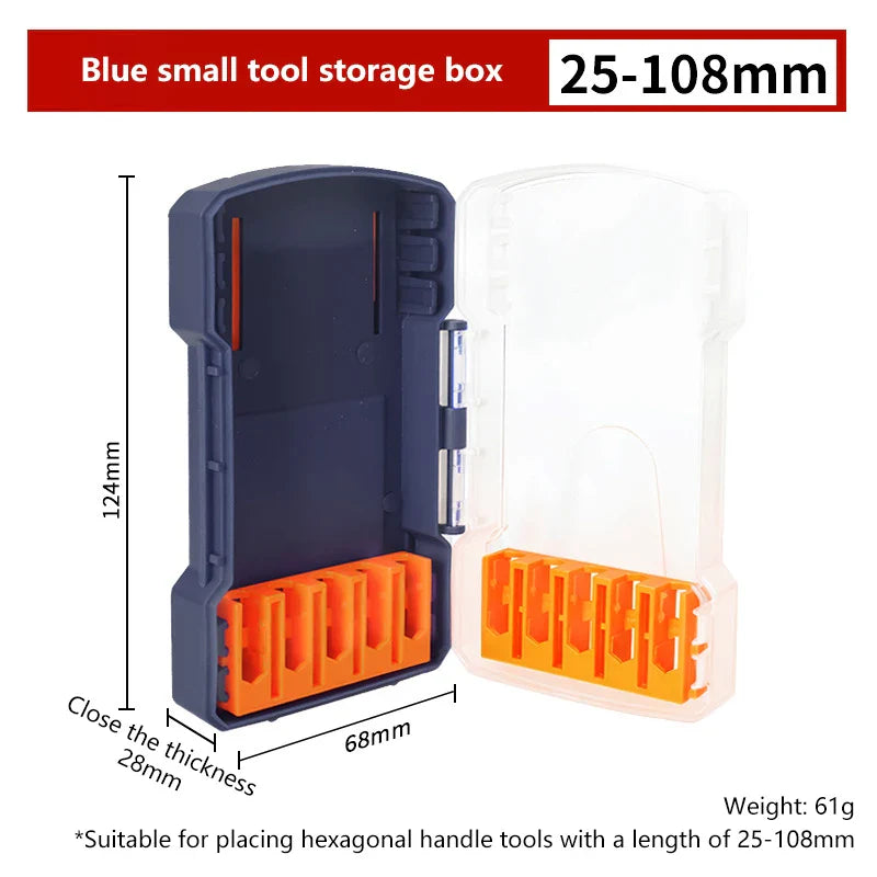Portable Hex Drill Bit Case – 5 Sizes, Water-Resistant Storage
