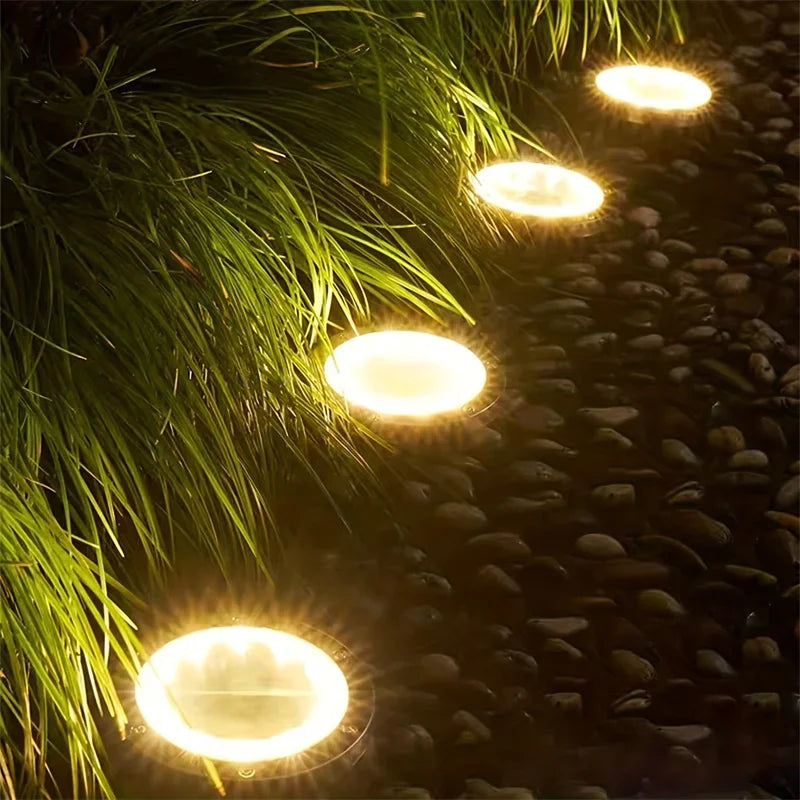 IP65 Solar LED Ground Path Lights – Garden Driveway Lawn Decor