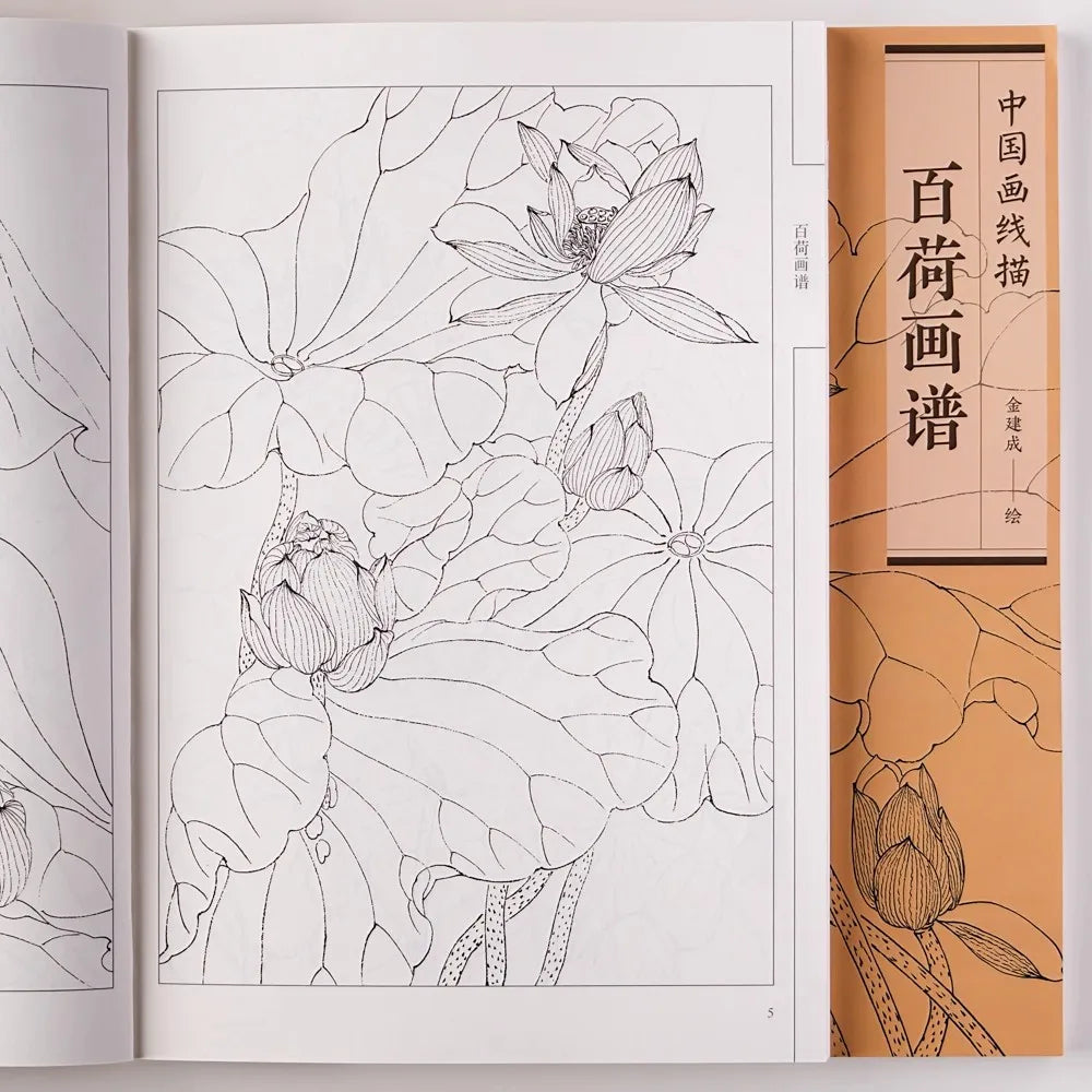Baihe Painting Manual Coloring Book Easy Simple Designs Relaxation