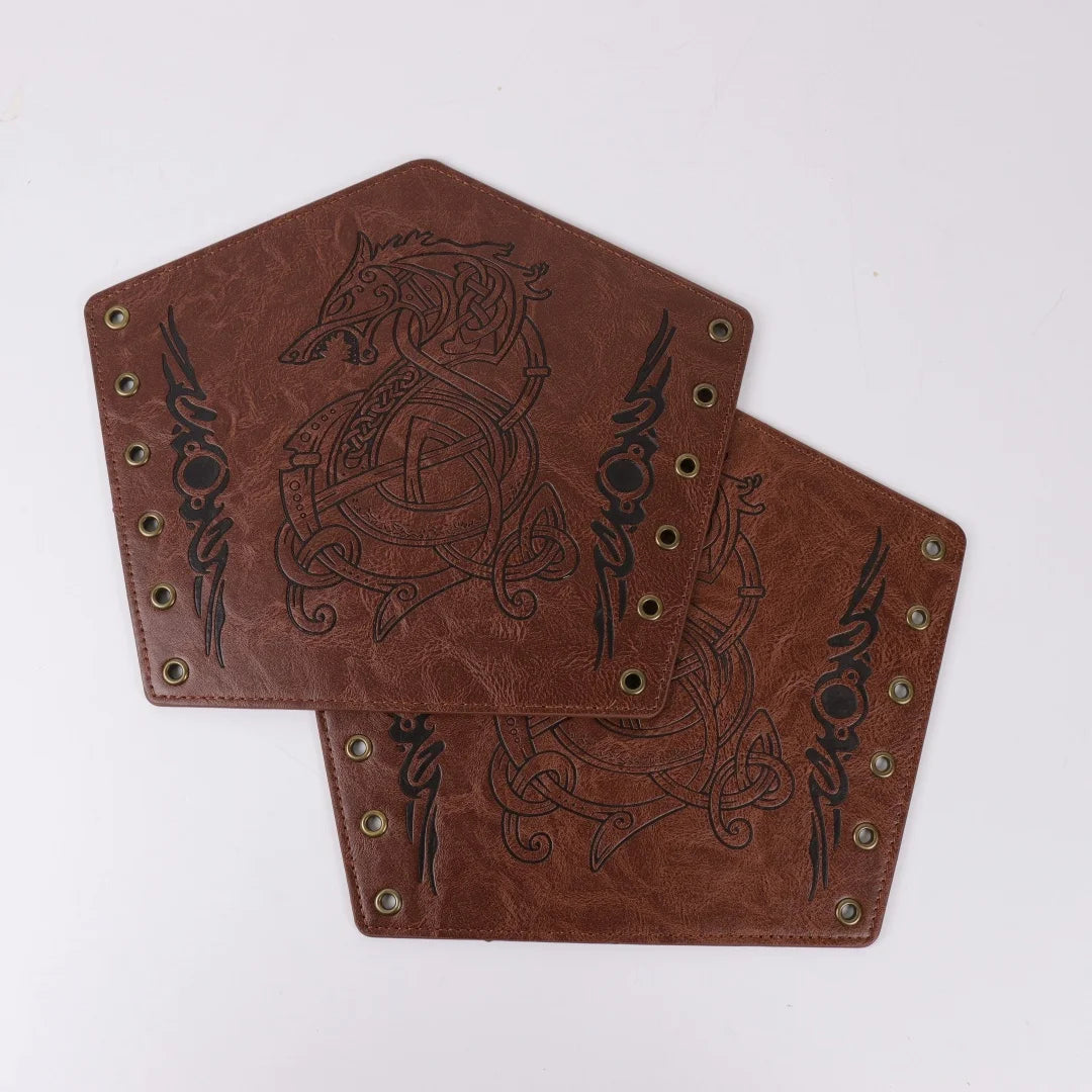Medieval Armor Men Cosplay Armguard Arm Bracers Lace-up Viking Pirate