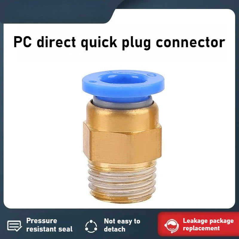 Copper Pneumatic Push-In Fitting | Quick-Connect Air Connector