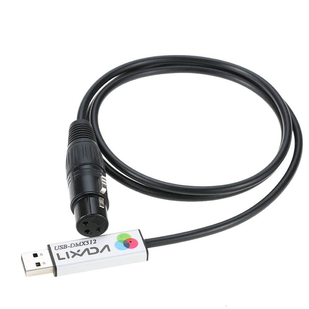 Lixada DMX512 Computer Stage Lighting Controller Dimmer USB DMX