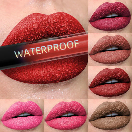 MCD 19-Shade Matte Velvet Liquid Lipstick – Waterproof Lip Glaze Matte Liquid Lipstick Oasis Select