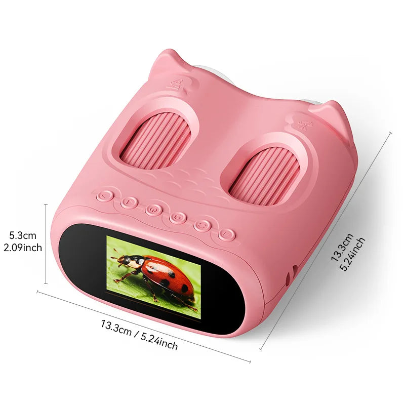 Children's 2-In-1 Microscope Toy Portable Binoculars 1000X Magnifying Biological Observation Cross-Border Peaceful Pleasures Health and Wellness