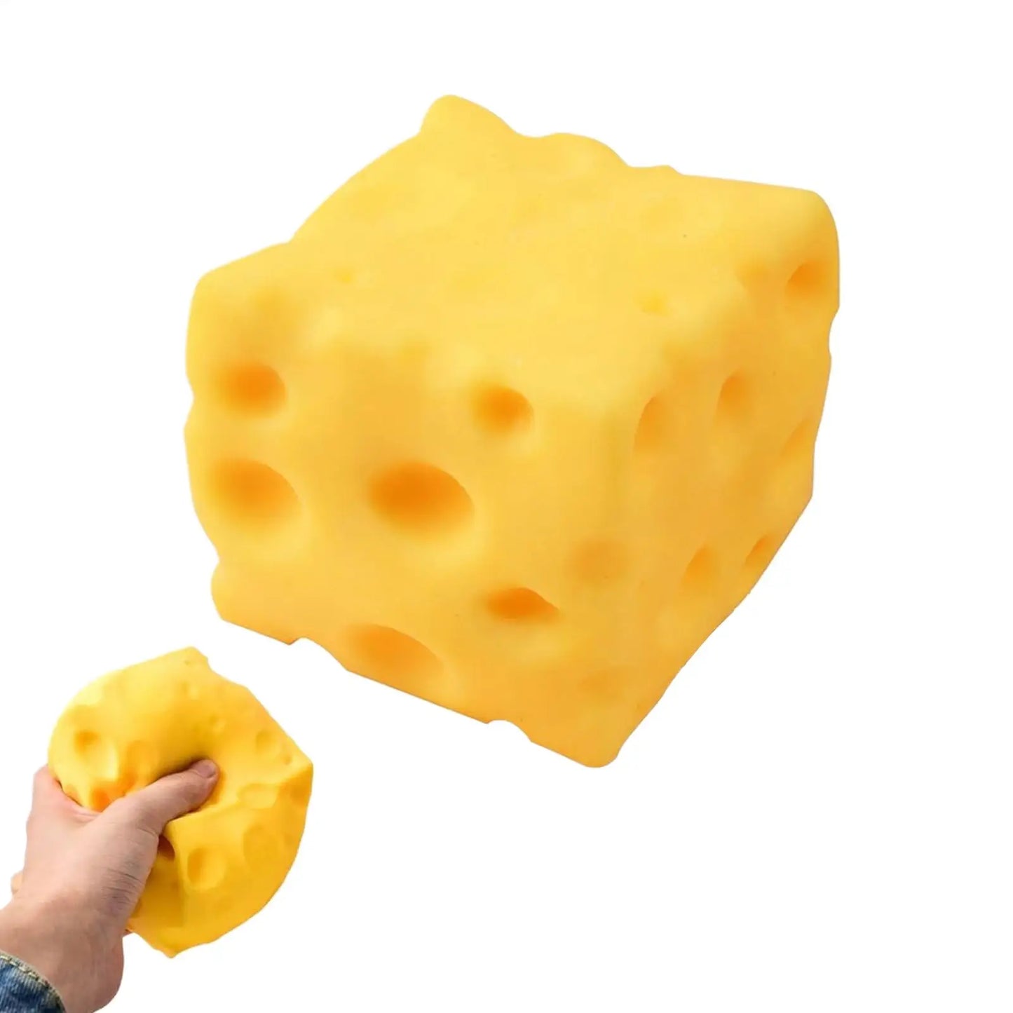 Squishy Cheese Cube Fidget Toy – Slow Rebound Stress Relief