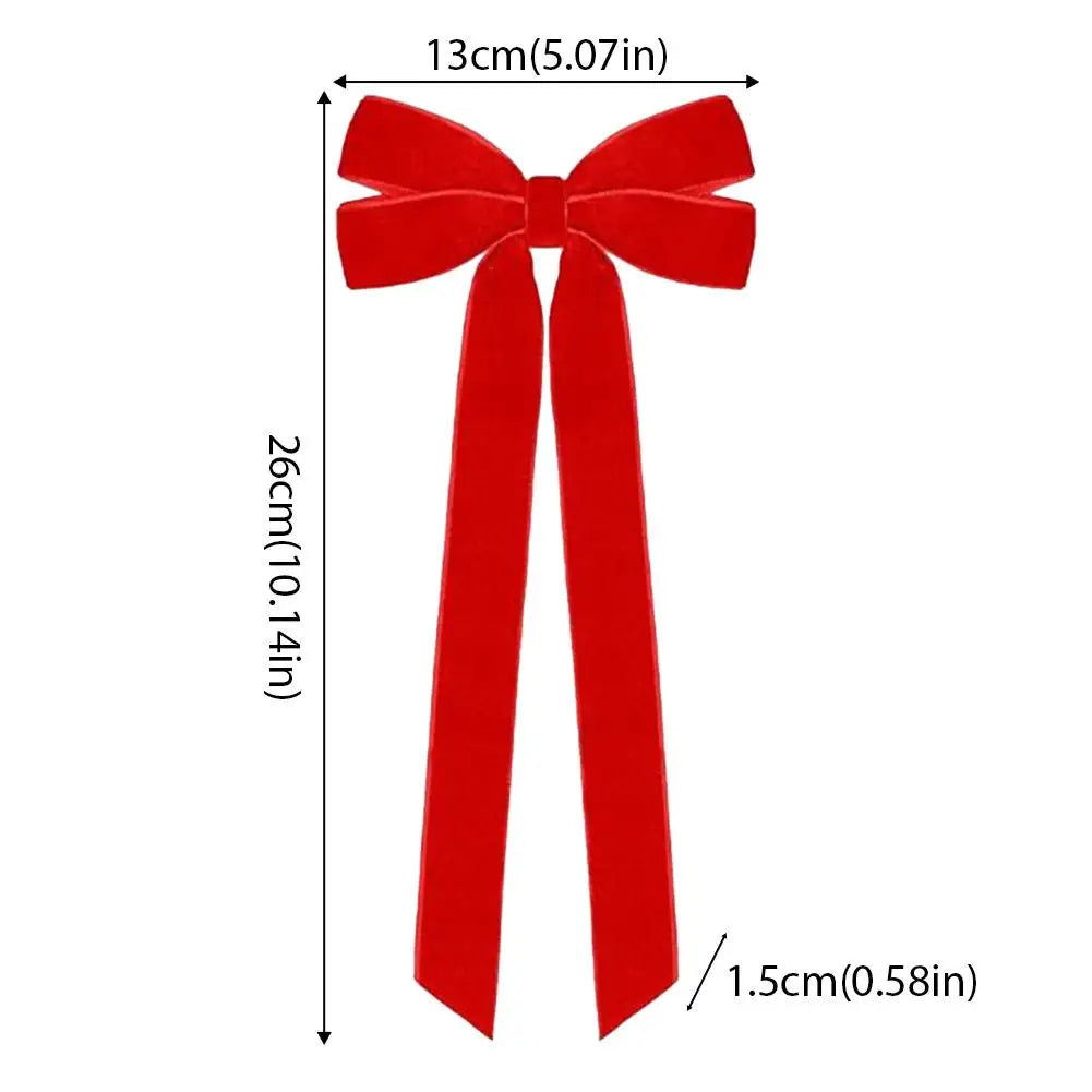 12-Pack Velvet Christmas Bows | Tree Ornaments & Gift Wrap Christmas Bow Ornaments Peaceful Pleasures Health and Wellness