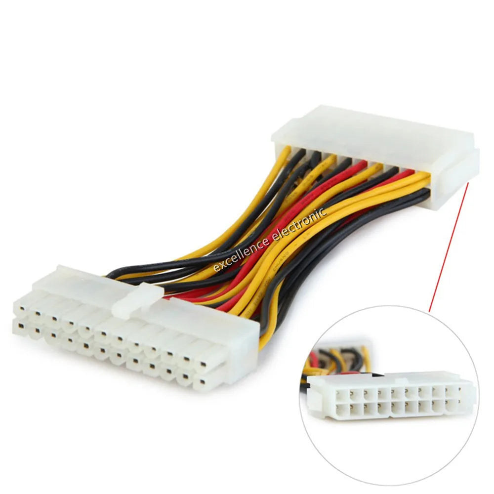 20pin Male To 24pin Female Adapter Cable 20 Pin To 24 Pin Adapter Cable ATX Connector Supply Extension Wire for PC Motherboard Peaceful Pleasures Health and Wellness