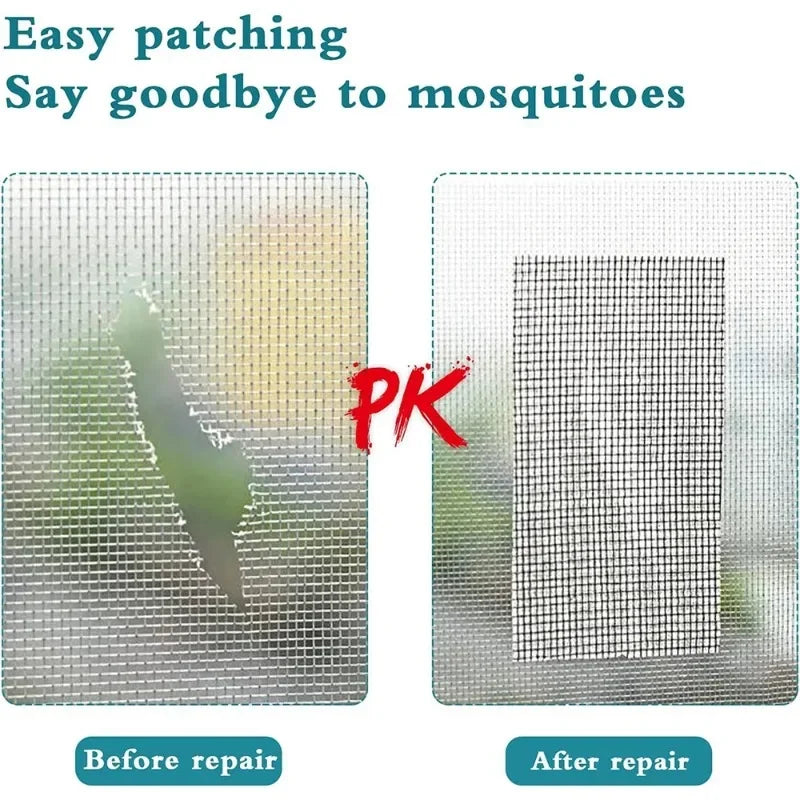 Window Screen Repair Tape – Self-Adhesive Fiberglass Mesh Patch