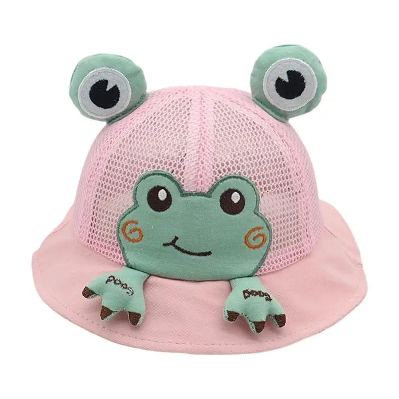 Toddler Cartoon Fisherman Hat | Sun Protection & Chin Strap