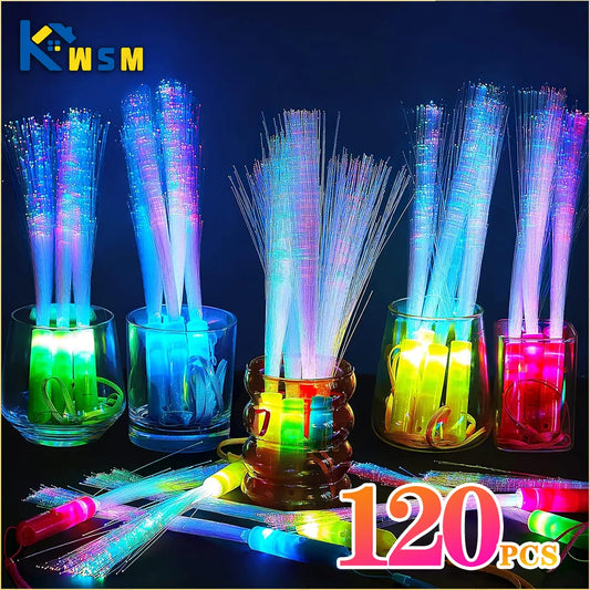 120PCS LED Glow Sticks Rainbow Flash Wands – Party & Events LED Glow Sticks Oasis Select