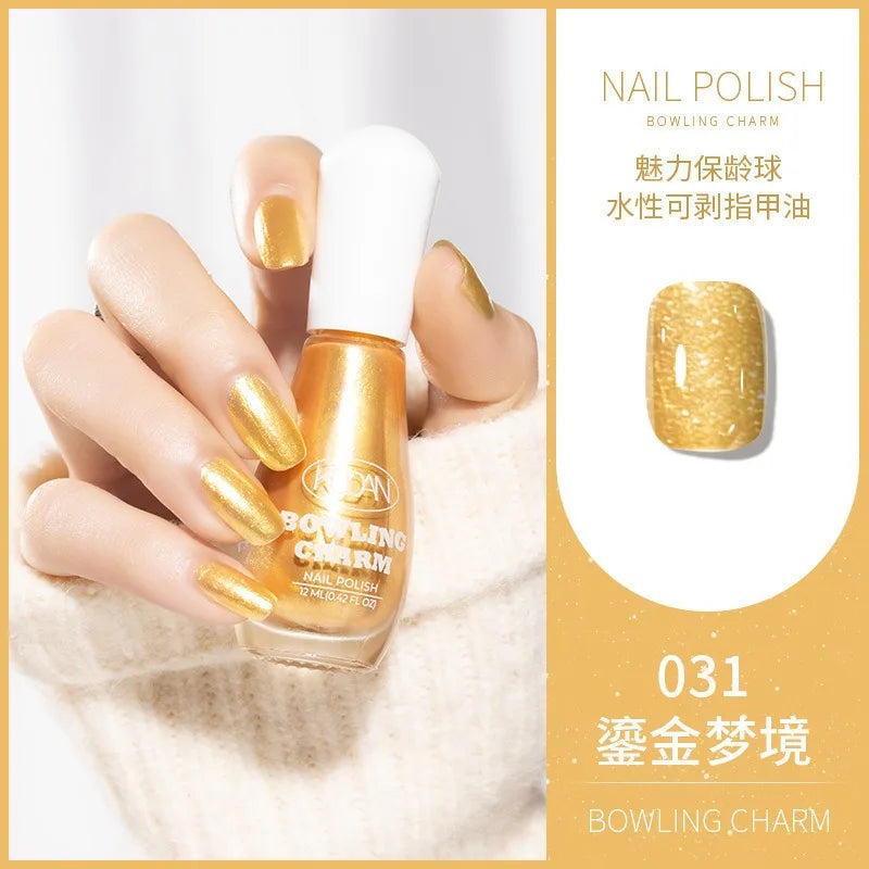 40 Colors Water-Based Nail Polish | Quick Dry No-Lamp Tearable