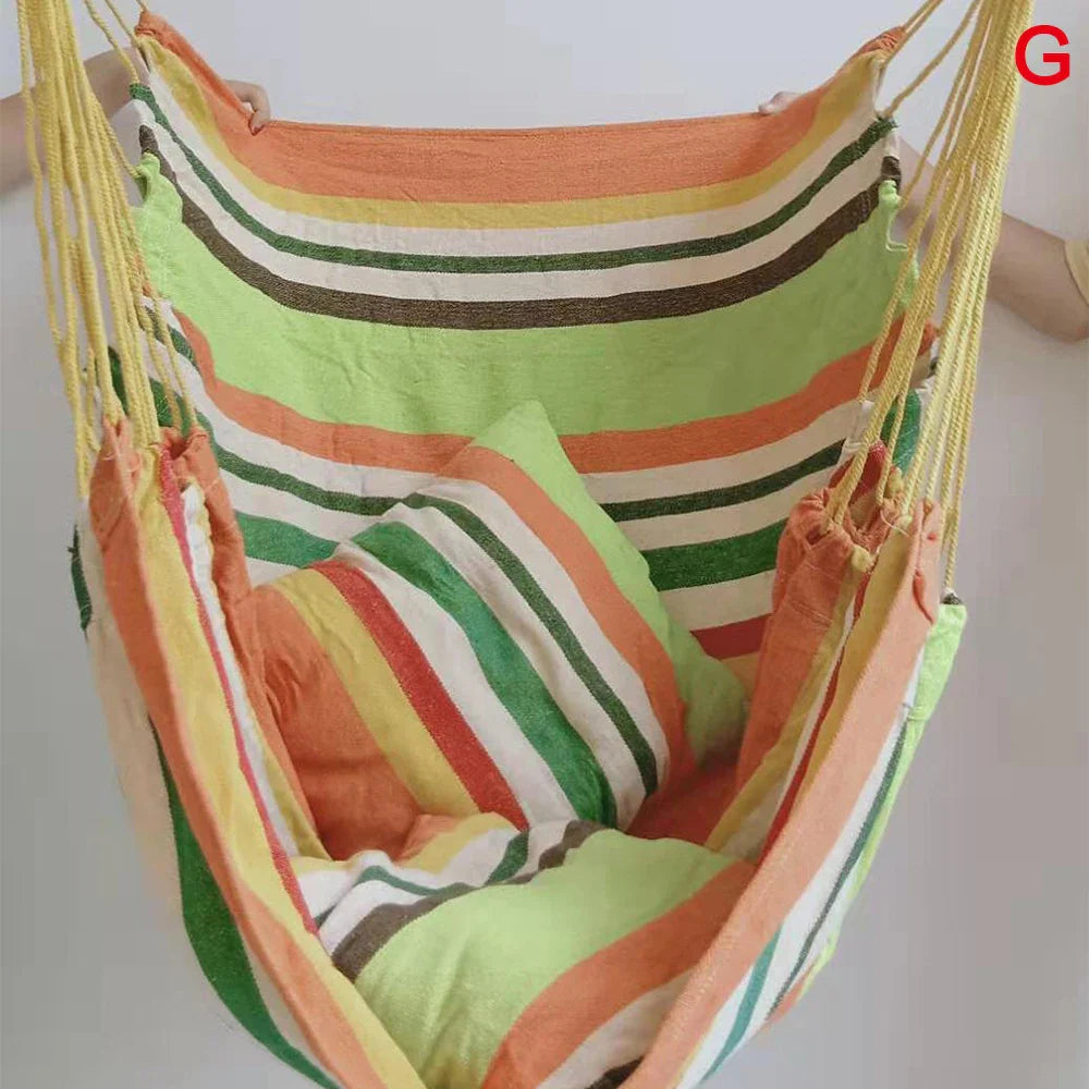 Hanging Hammock Swing Chair – 120KG Cotton Blend Indoor Outdoor