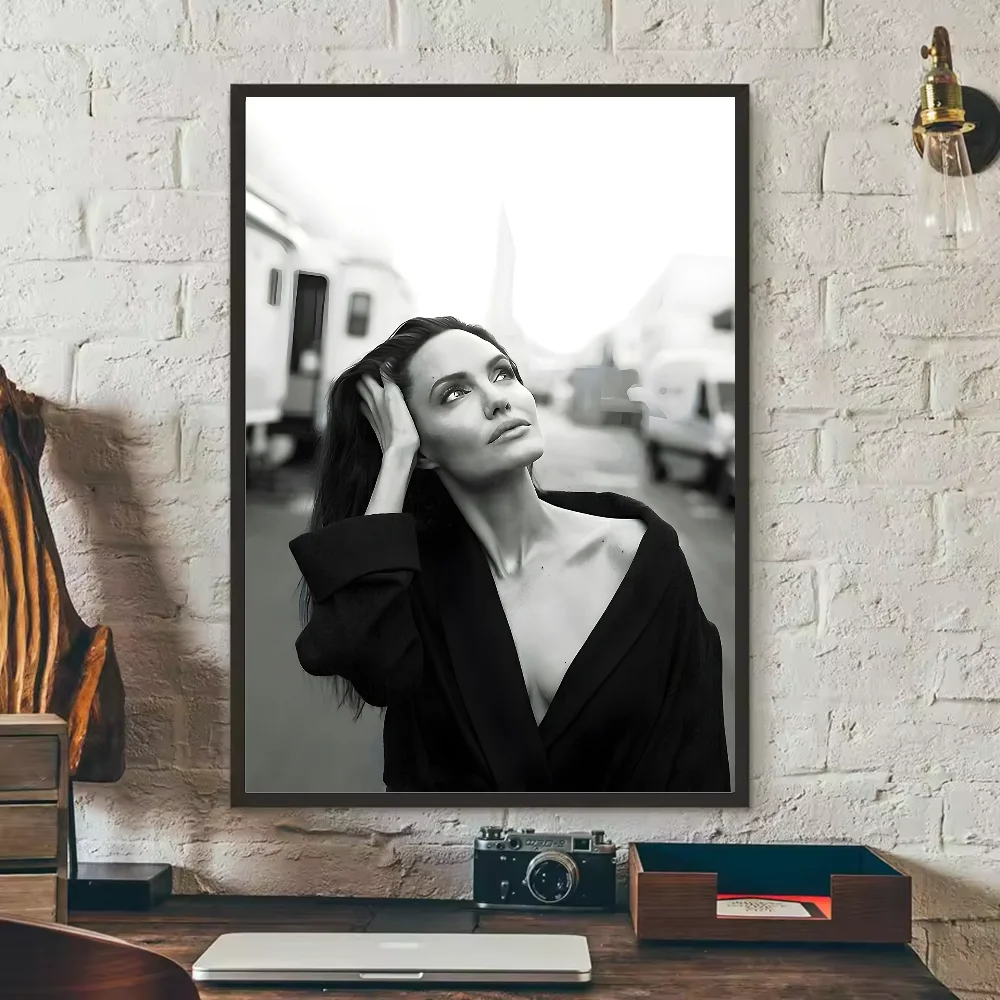 Angelina Jolie HD Poster – Waterproof PVC Wall Art Decor Wall Art Poster Peaceful Pleasures Health and Wellness z13 15X20cmNoframe