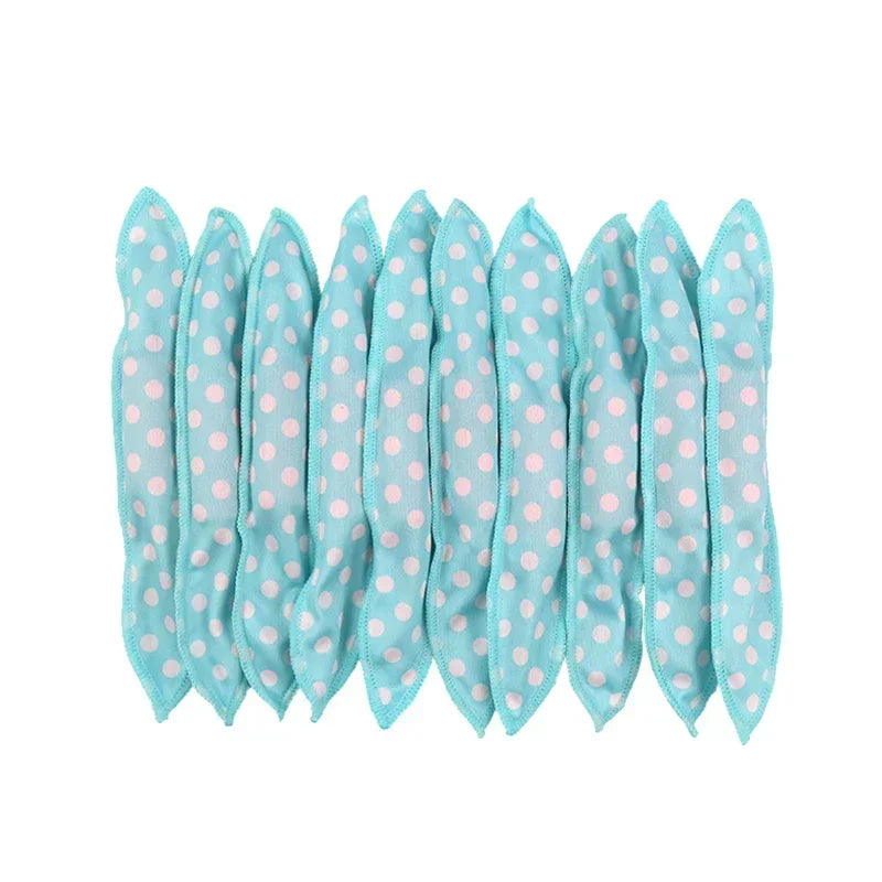 10Pcs/Lot Hair Curlers Soft Sleep Pillow Hair Rollers Set Best Flexible Foam and Sponge Magic Hair Care DIY Styling Tools Peaceful Pleasures Health and Wellness 10pcs Green