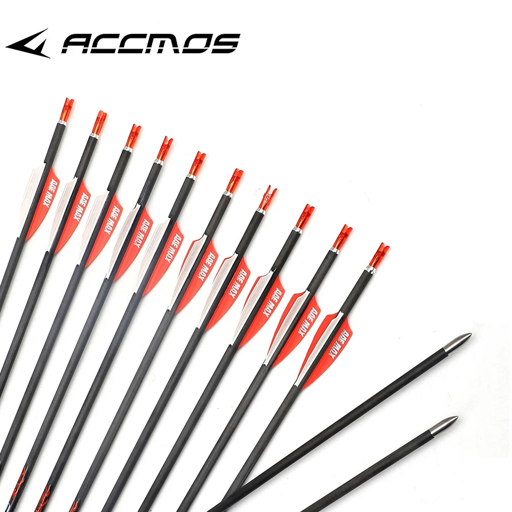 ACCMOS Arrow Pure Carbon Hunting Shooting Practice Archery Shaft