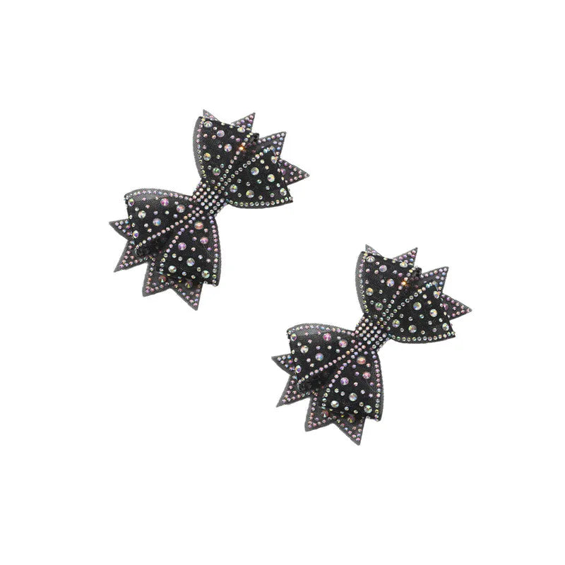 Rhinestone Bow Shoe Clips – Mesh Diamond Wedding Buckles