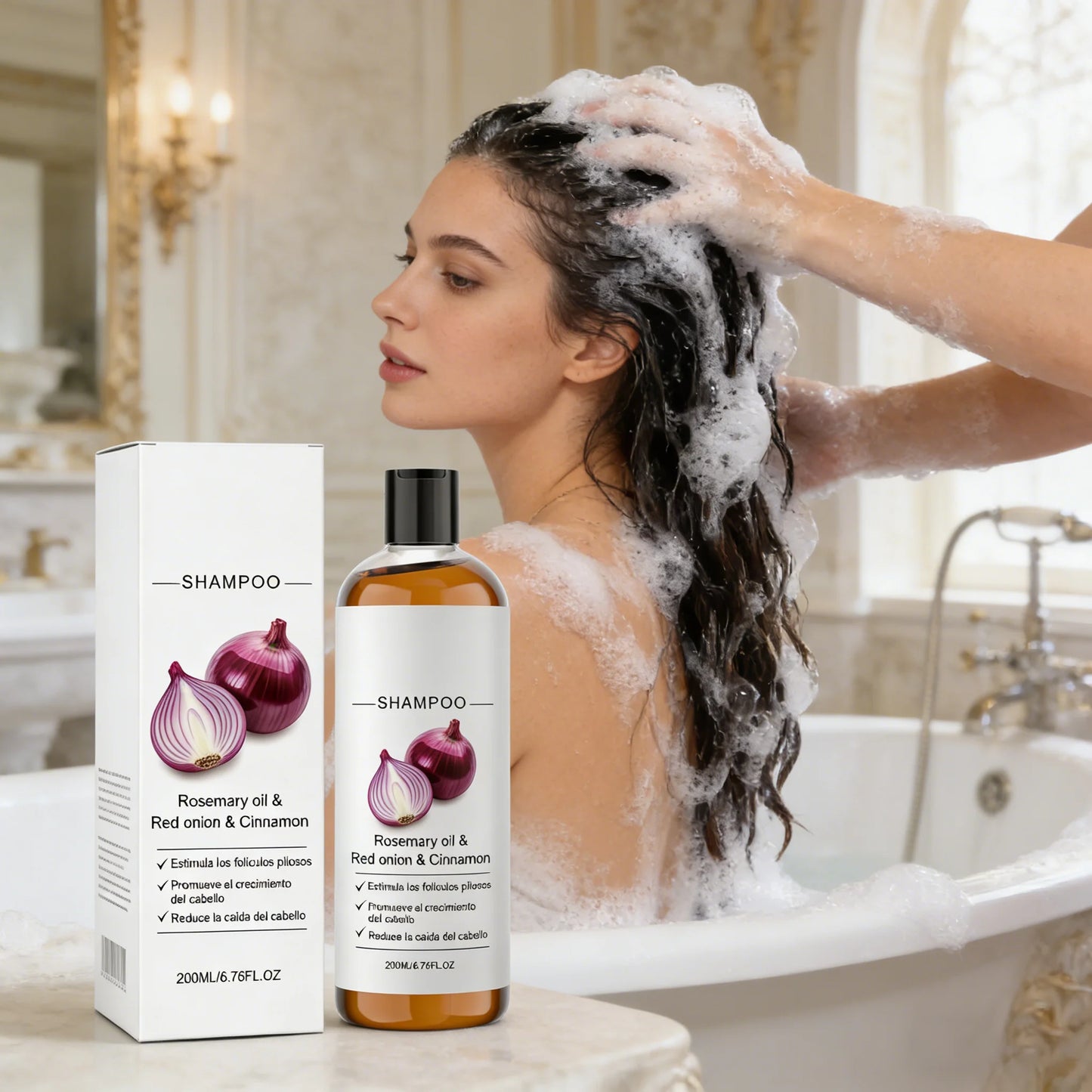 Red Onion Hair Strengthening Shampoo – Thickening & Volumizing