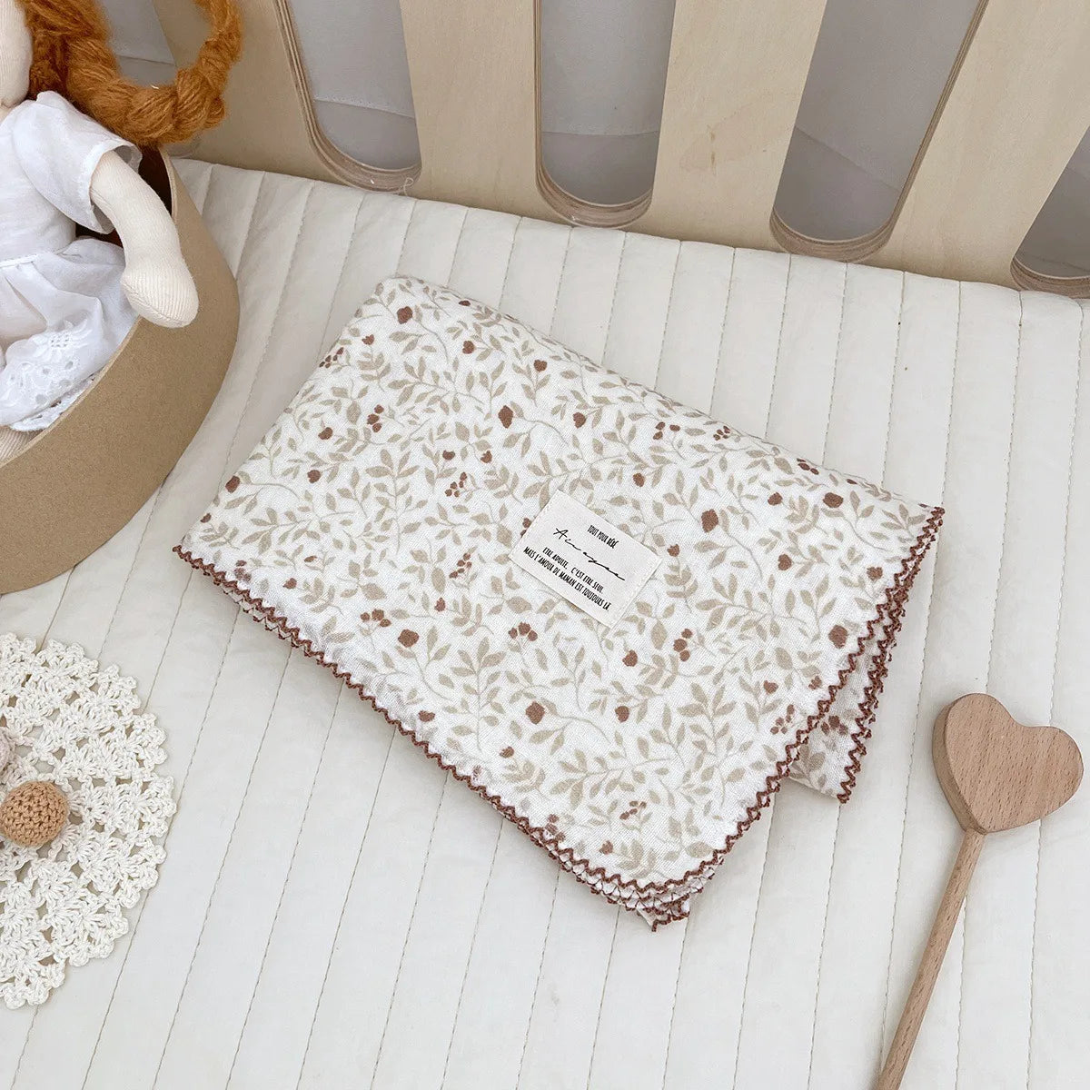 Baby Muslin Swaddle Blanket | 2-Layer Cotton & Bamboo Gauze