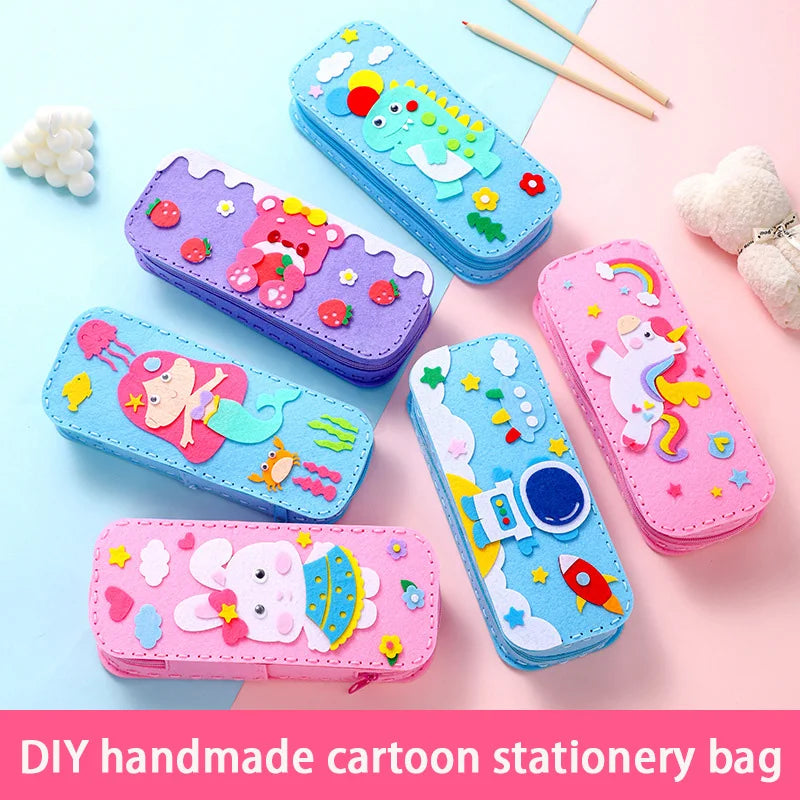 Children's Sewing Stationery Bag Handmade Material Kits Cute Cartoon
