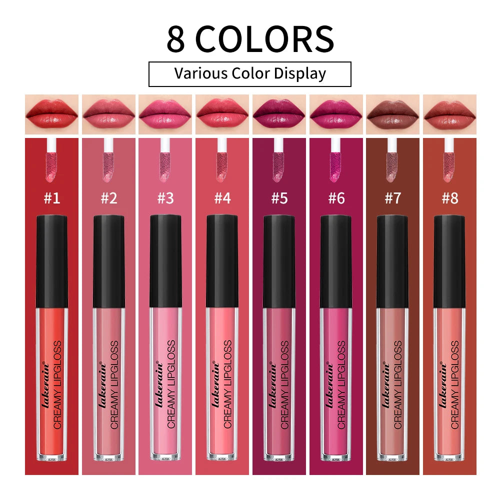 Waterproof Liquid Lipstick 8 Color Vitamin E Makeup Sets Lip Glosses Lip Plumpers Lip Cream Valentine's Day Gifts Peaceful Pleasures Health and Wellness