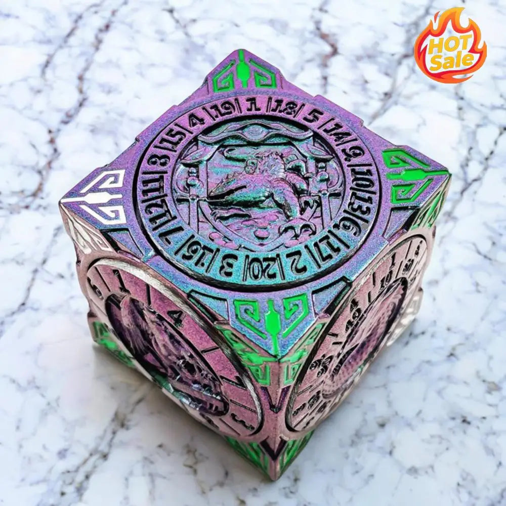 7-in-1 Metal Mechanical Gyroscope Dice for DnD RPG Games