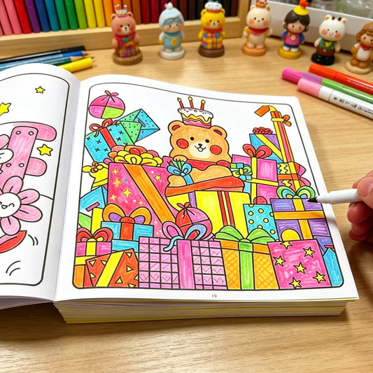 Cozy Friends Cute Animal Coloring Book 24 Pages Comfy Beach Scene Art Peaceful Pleasures Health and Wellness