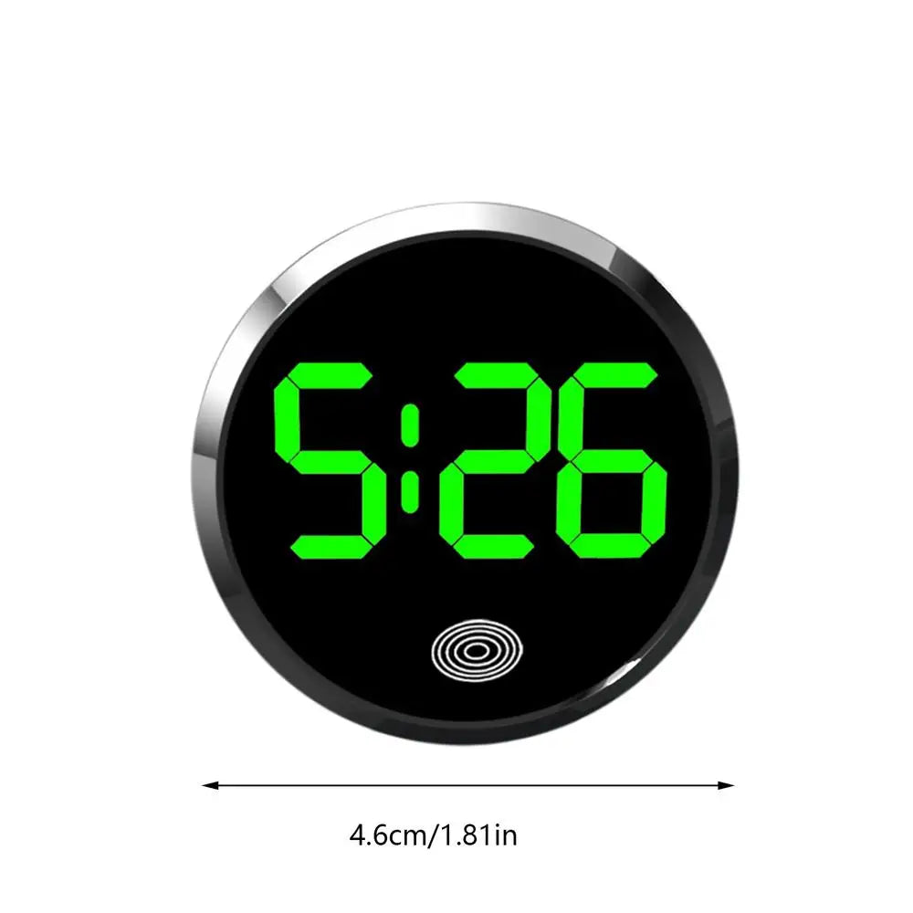 Fashionable LED Car Clock Touch-Control Dashboard Watch, LED Display Light for Fridge RV Classroom Travel Vehicle Supplies Peaceful Pleasures Health and Wellness A