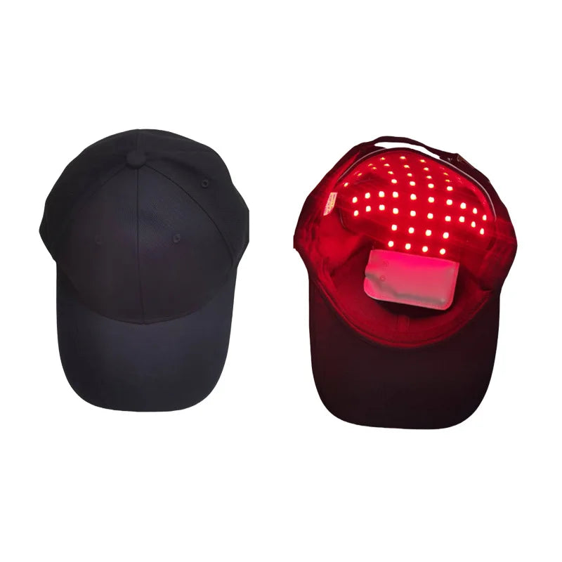 Head Massage Cap, Scalp and Hair Massage Cap 4 Modes to Choose From, Red and Blue Colors Alternate Display, Time Setting. Multiple High-Quality Red and Blue Colored Beads. Large-Capacity Battery, Convenient USB Charging Model Peaceful Pleasures Health and Wellness black