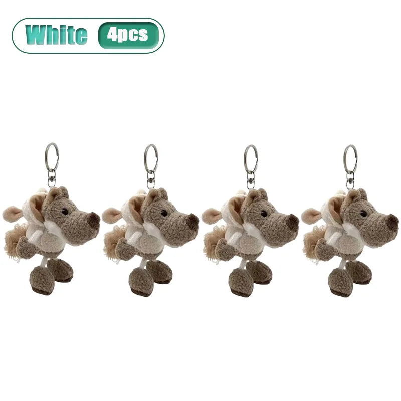 Wolf Plush Keychain Backpack Charm | Cute Stuffed Animal Gift