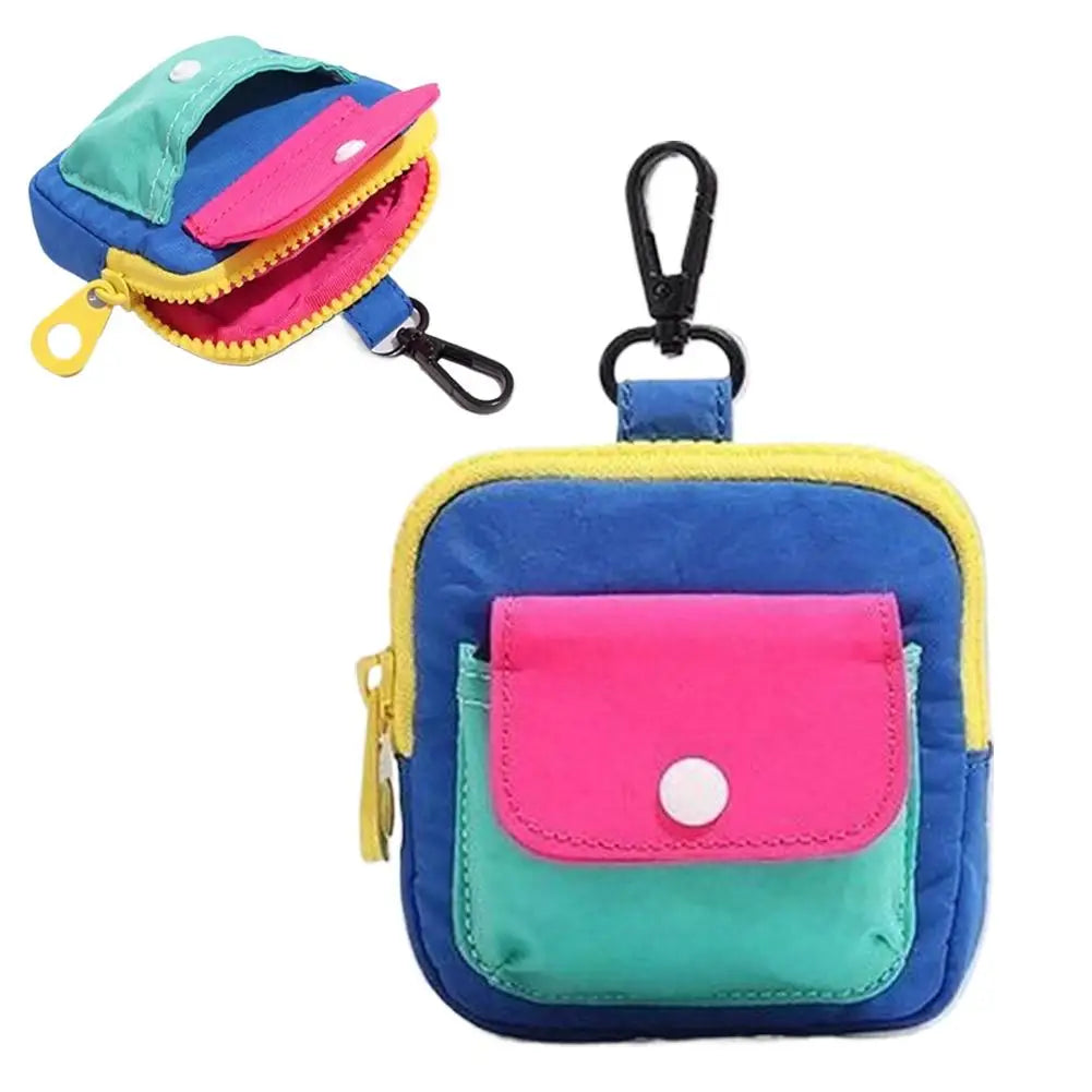 Cute Mini Coin Purse Keychain | Colorful Zipper Wallet Pendant