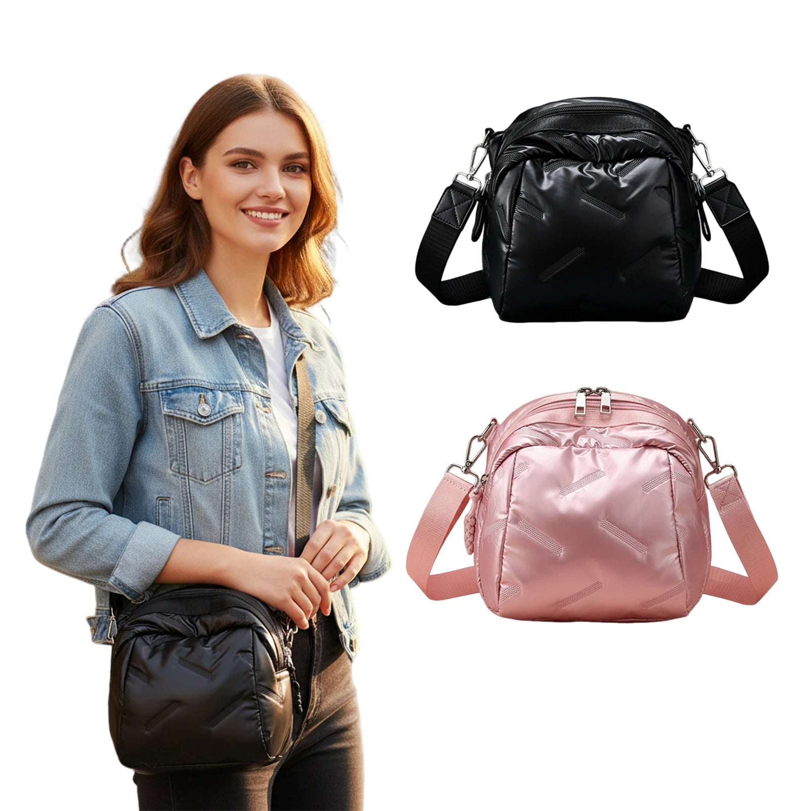 Women Shoulder Crossbody Bag Waterproof Nylon Casual Design 21*9*19cm Lightweight Comfortable Peaceful Pleasures Health and Wellness