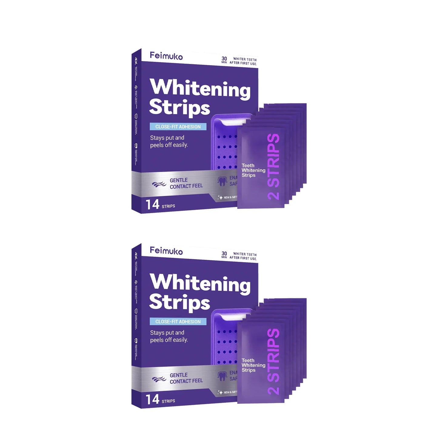 Purple Teeth Whitening Strips | FEIMUKO Bright Smile