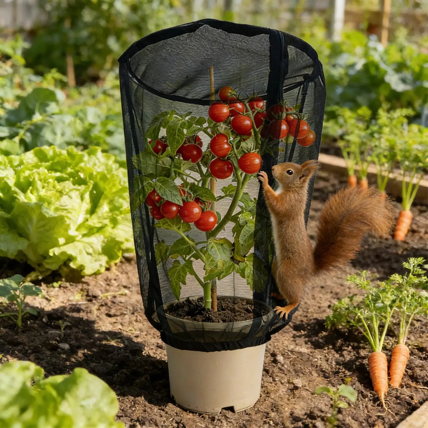 Plant Covers 2 Pieces Protective Garden Bird Barrier Mesh Plant Pot Covers for Potted Tomato Vegetables Blueberry Bushes Fruit Peaceful Pleasures Health and Wellness