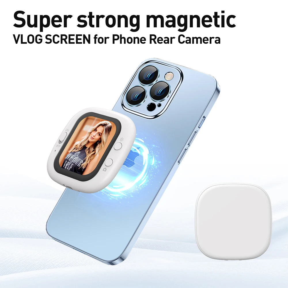Selfie Monitor Screen Clip for iPhone – Rear Camera Vlog Peaceful Pleasures Health and Wellness