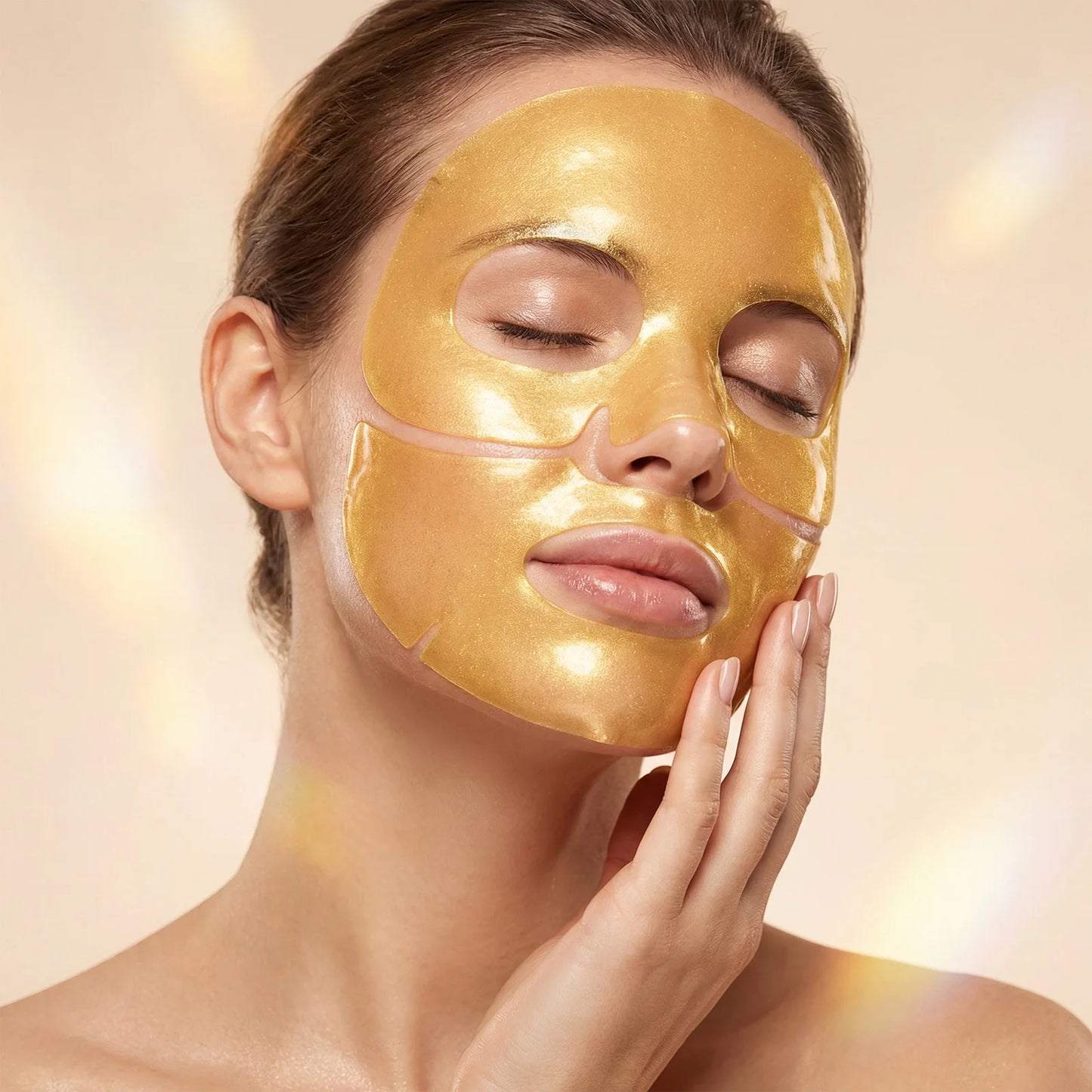 24K Gold Face Mask – Niacinamide & Collagen Sheet Mask (4 pcs)