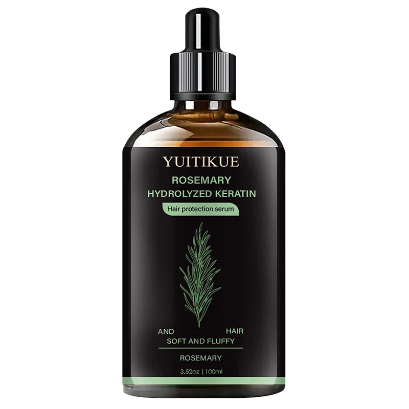 YUITIKUE Rosemary Hydrolyzed Keratin Hair Serum | For Hair Protection, Soft & Fluffy Results | Nourishing Formula 100ml Peaceful Pleasures Health and Wellness 1pc